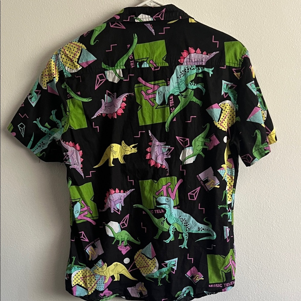 MTV Black Shirt with Colorful Dinosaur Print - Picture 5 of 5